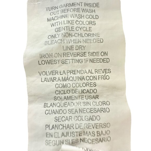 Rewind Blouse Womens L Lace Detailed Blue SS Keyhole Button Back Cotton Blend - Picture 9 of 9